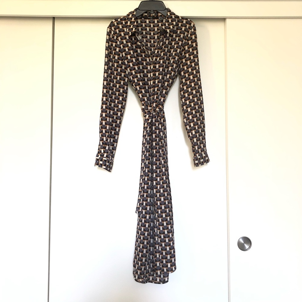 Vero Moda Long Sleeve Geometric Shirt Dress